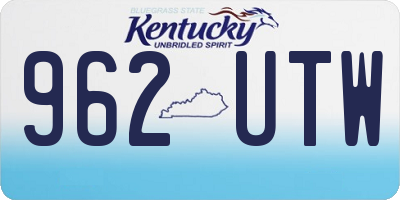 KY license plate 962UTW