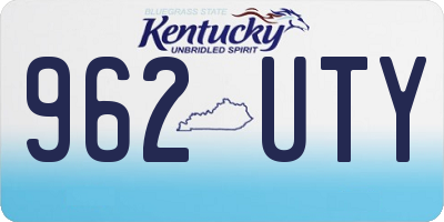 KY license plate 962UTY