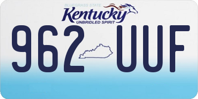 KY license plate 962UUF
