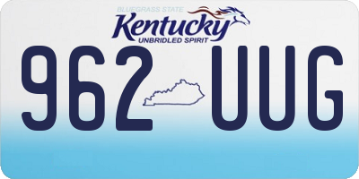KY license plate 962UUG