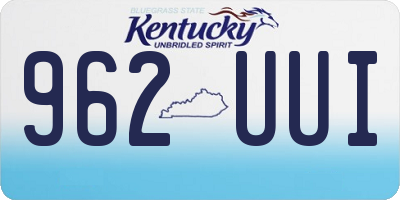 KY license plate 962UUI