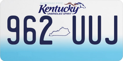 KY license plate 962UUJ