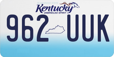 KY license plate 962UUK