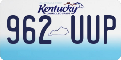 KY license plate 962UUP