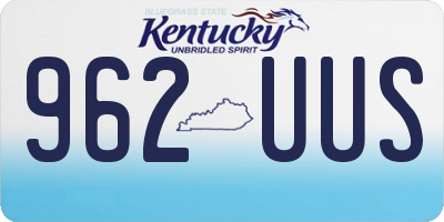 KY license plate 962UUS