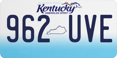 KY license plate 962UVE