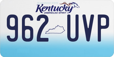 KY license plate 962UVP