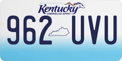KY license plate 962UVU