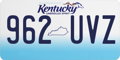 KY license plate 962UVZ