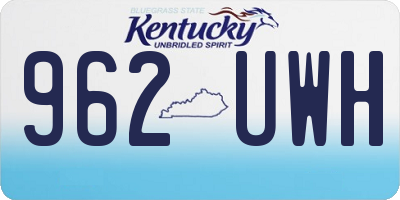 KY license plate 962UWH