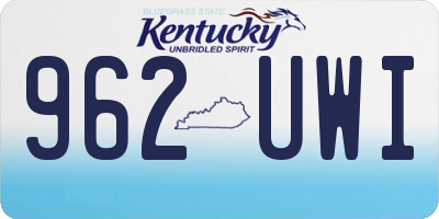KY license plate 962UWI