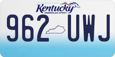 KY license plate 962UWJ
