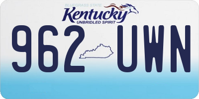 KY license plate 962UWN