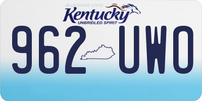 KY license plate 962UWO