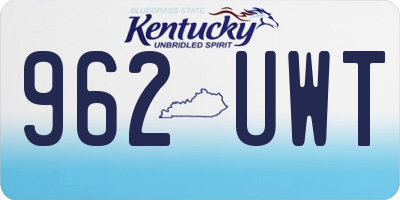 KY license plate 962UWT