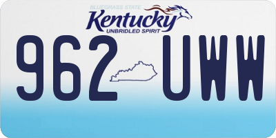 KY license plate 962UWW