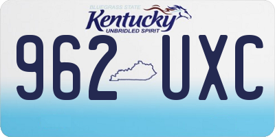 KY license plate 962UXC