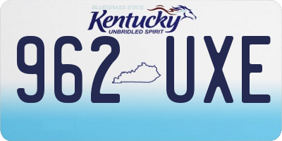 KY license plate 962UXE