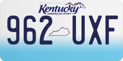 KY license plate 962UXF