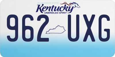 KY license plate 962UXG