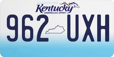 KY license plate 962UXH