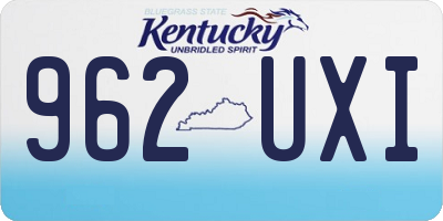 KY license plate 962UXI