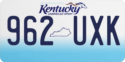 KY license plate 962UXK