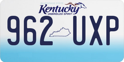 KY license plate 962UXP