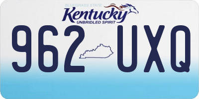 KY license plate 962UXQ