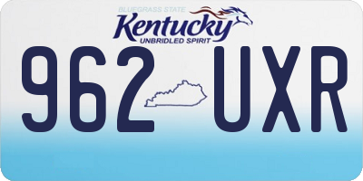 KY license plate 962UXR