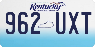 KY license plate 962UXT