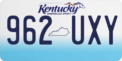 KY license plate 962UXY