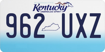 KY license plate 962UXZ