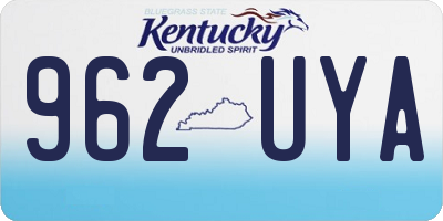 KY license plate 962UYA