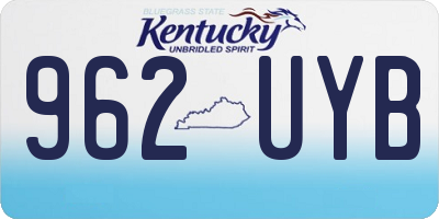 KY license plate 962UYB