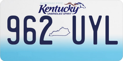 KY license plate 962UYL