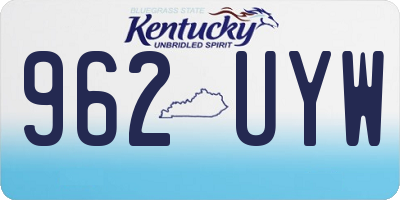 KY license plate 962UYW