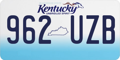 KY license plate 962UZB