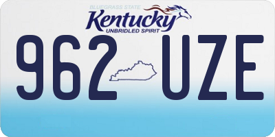 KY license plate 962UZE