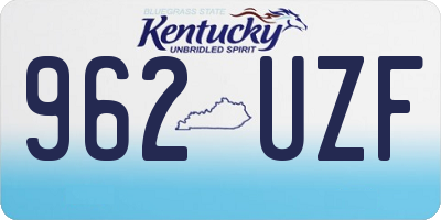 KY license plate 962UZF