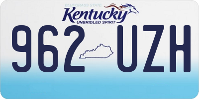 KY license plate 962UZH