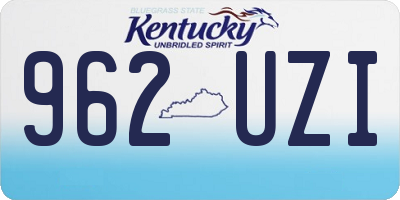 KY license plate 962UZI