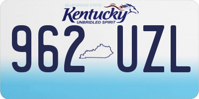 KY license plate 962UZL