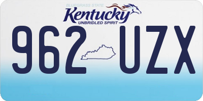 KY license plate 962UZX