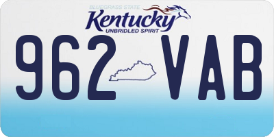 KY license plate 962VAB