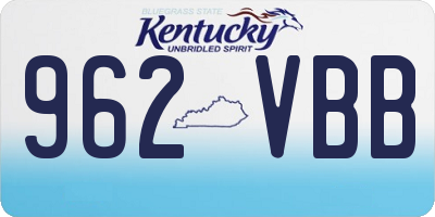 KY license plate 962VBB