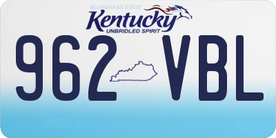 KY license plate 962VBL