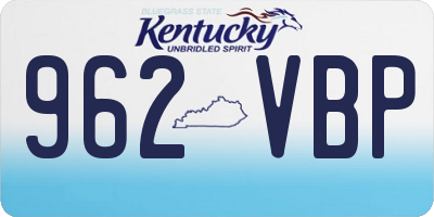 KY license plate 962VBP