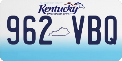 KY license plate 962VBQ