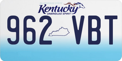 KY license plate 962VBT